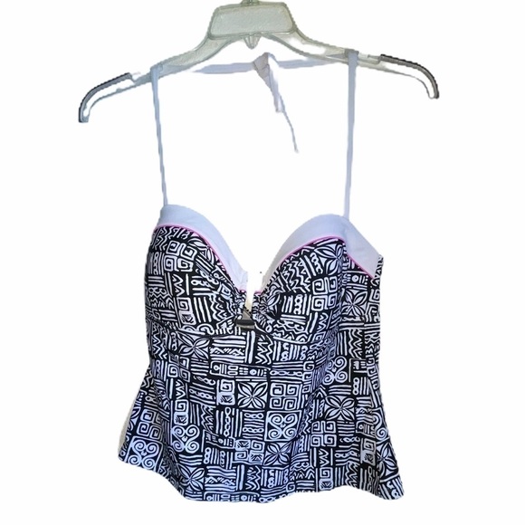 🌻 Collections by Catalina Black & White Tankini Top - Picture 4 of 10